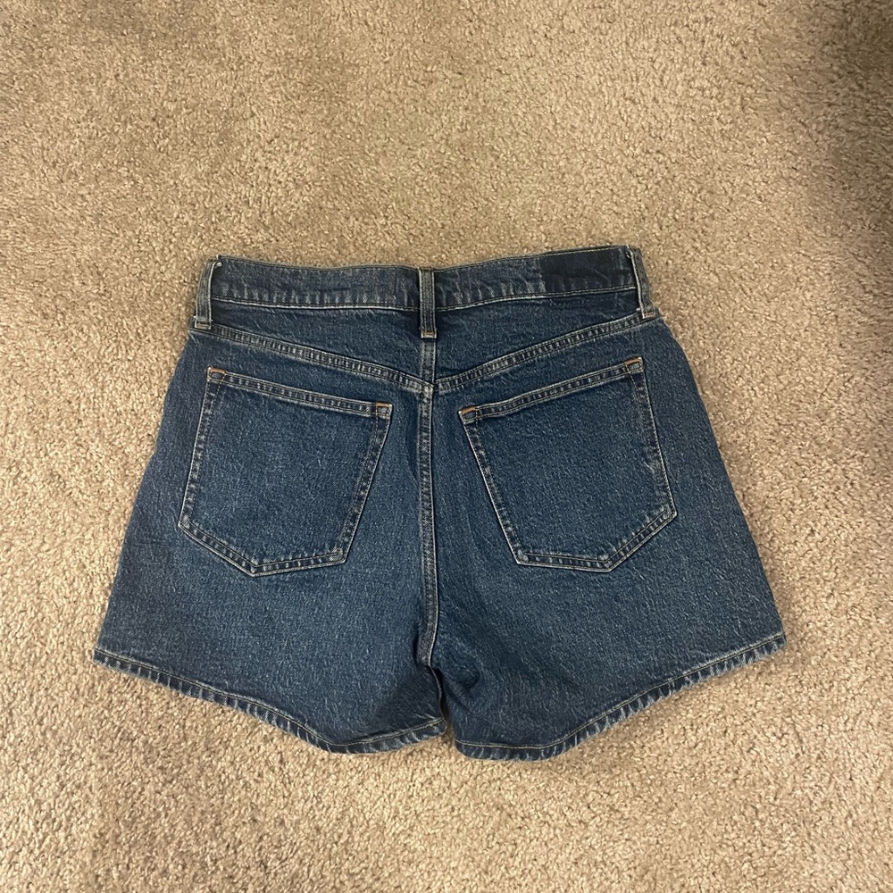 Abercrombie High Rise Dad Shorts in color Dark - Picture 4 of 4